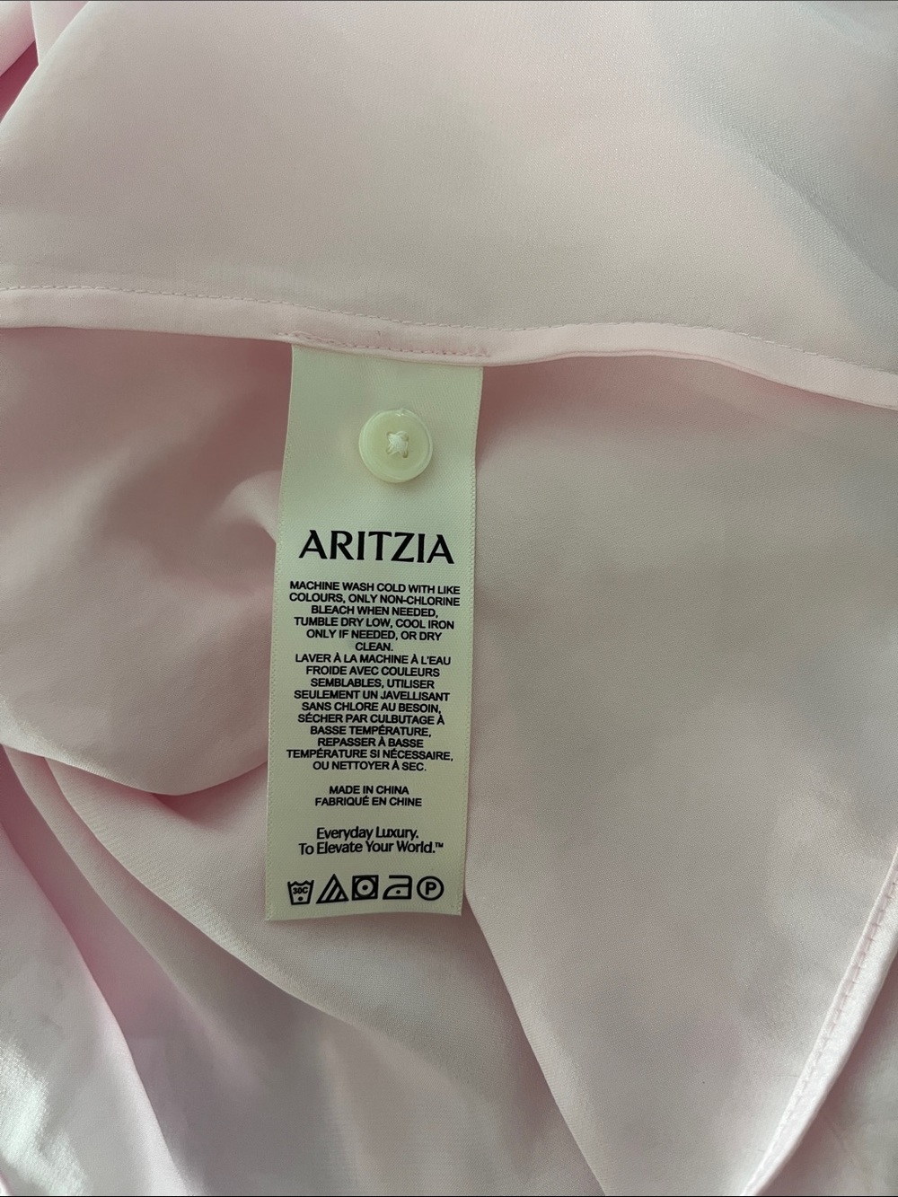 Wilfred Beso Satin Shirt from Aritzia Villia Pink Size Small NWT - Picture 8 of 9